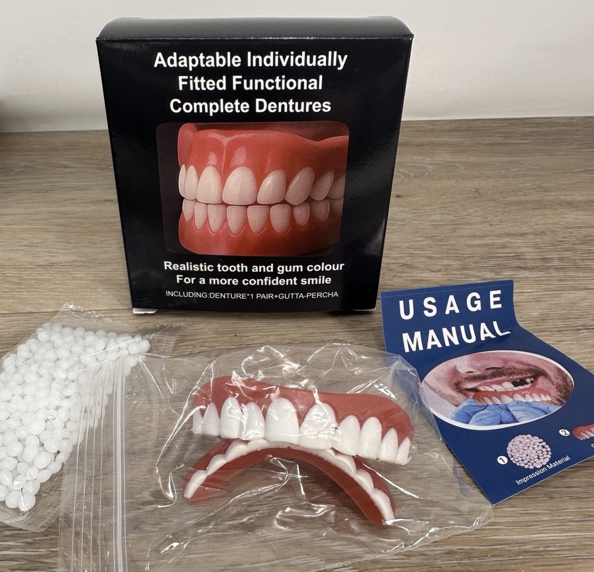 Dentures Cosmetic Teeth Mold, Fit over Teeth or Fill in Gaps Ships from USA