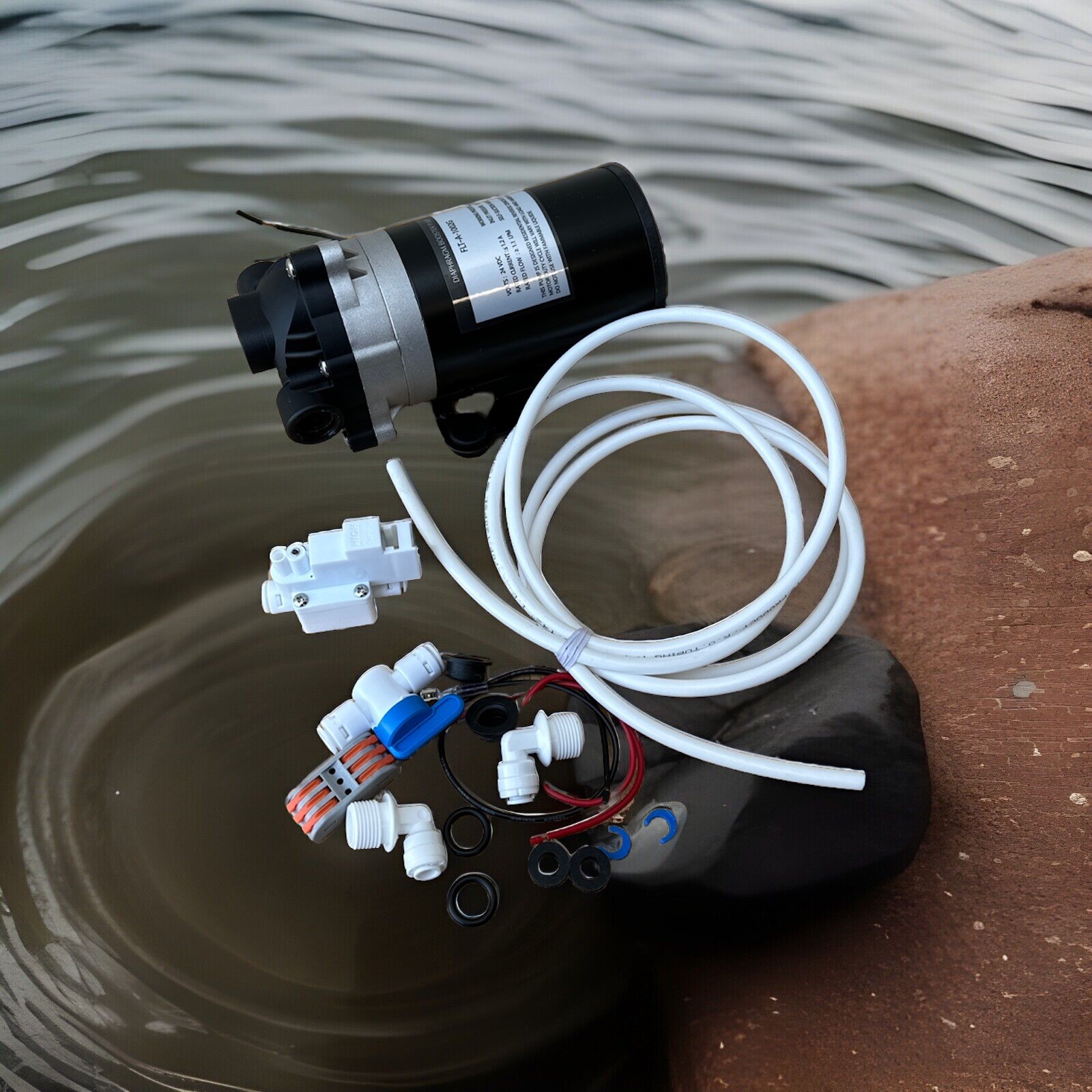 110V 24V DC/AC Diaphragm Booster Water Pump for RO Reverse Osmosis Caravan RV