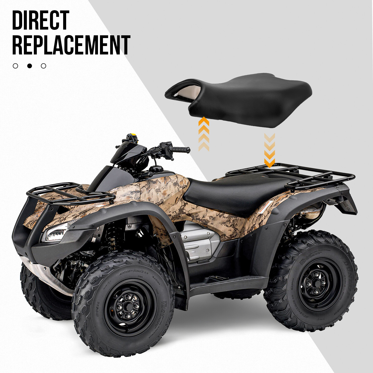 Complete Seat For Honda Rincon 650 TRX650FA TRX650FGA 4x4 2003 2004 2005 Black