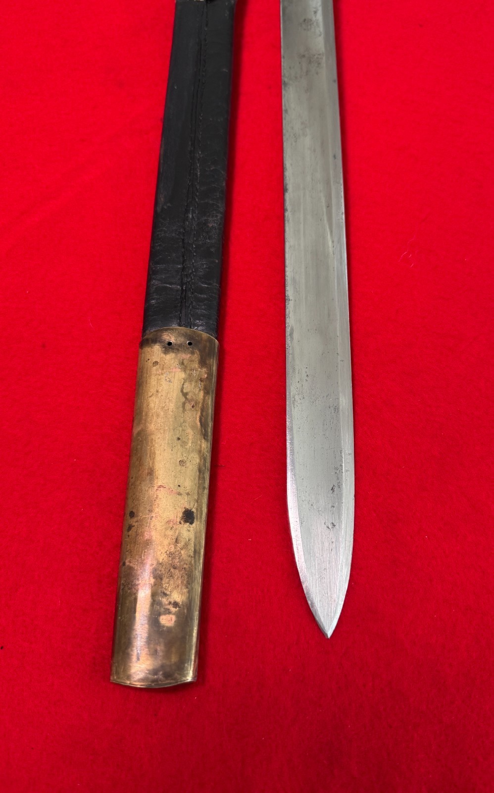 19th Century Imperial Hunting Sword Cutlass w/Scabbard and Stag Grip Very Rare