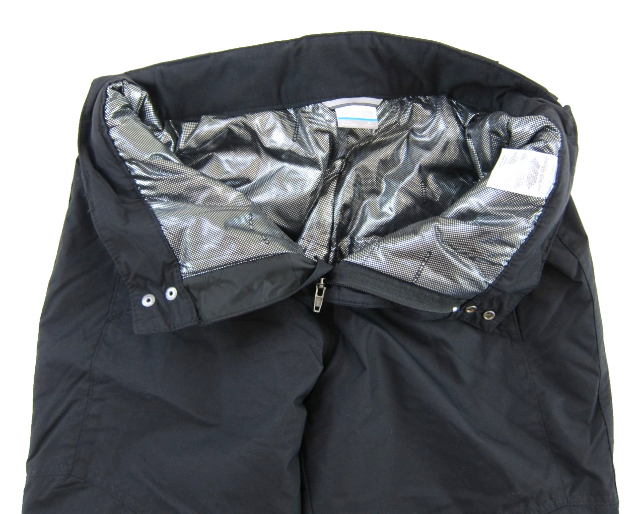 Columbia Omni-Tech 100% Nylon Black Waterproof Zip Snow Ski Pant Men Medium