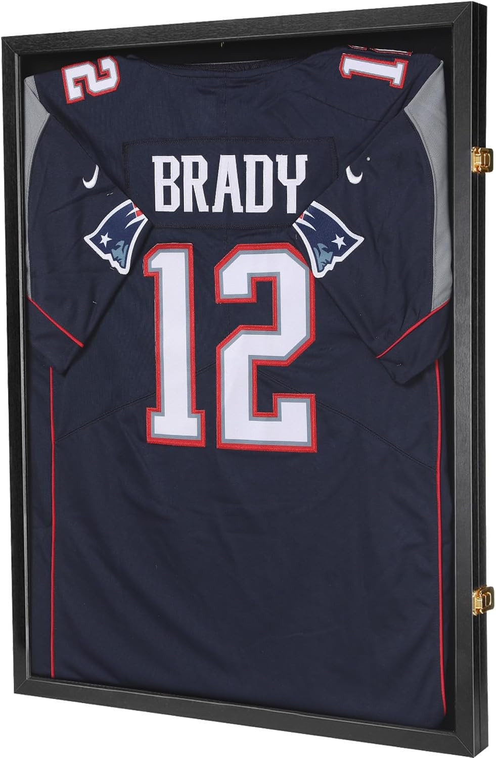 Jersey Frame Shadow Box Display Case w/ UV Acrylic Door for Sports Jerseys Black