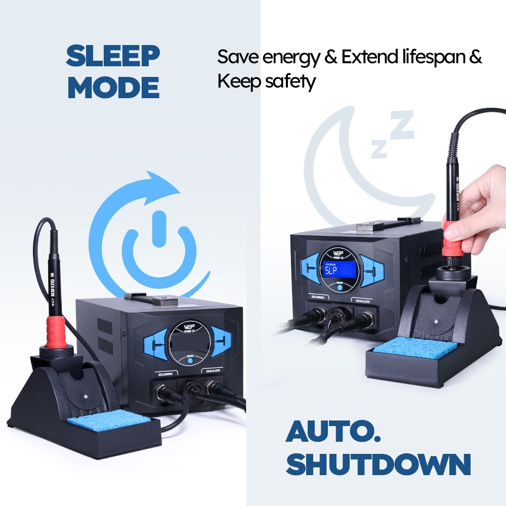 WEP 948D-III 110W Desoldering Station Soldering Iron Kit Suction Tin Gun Tool