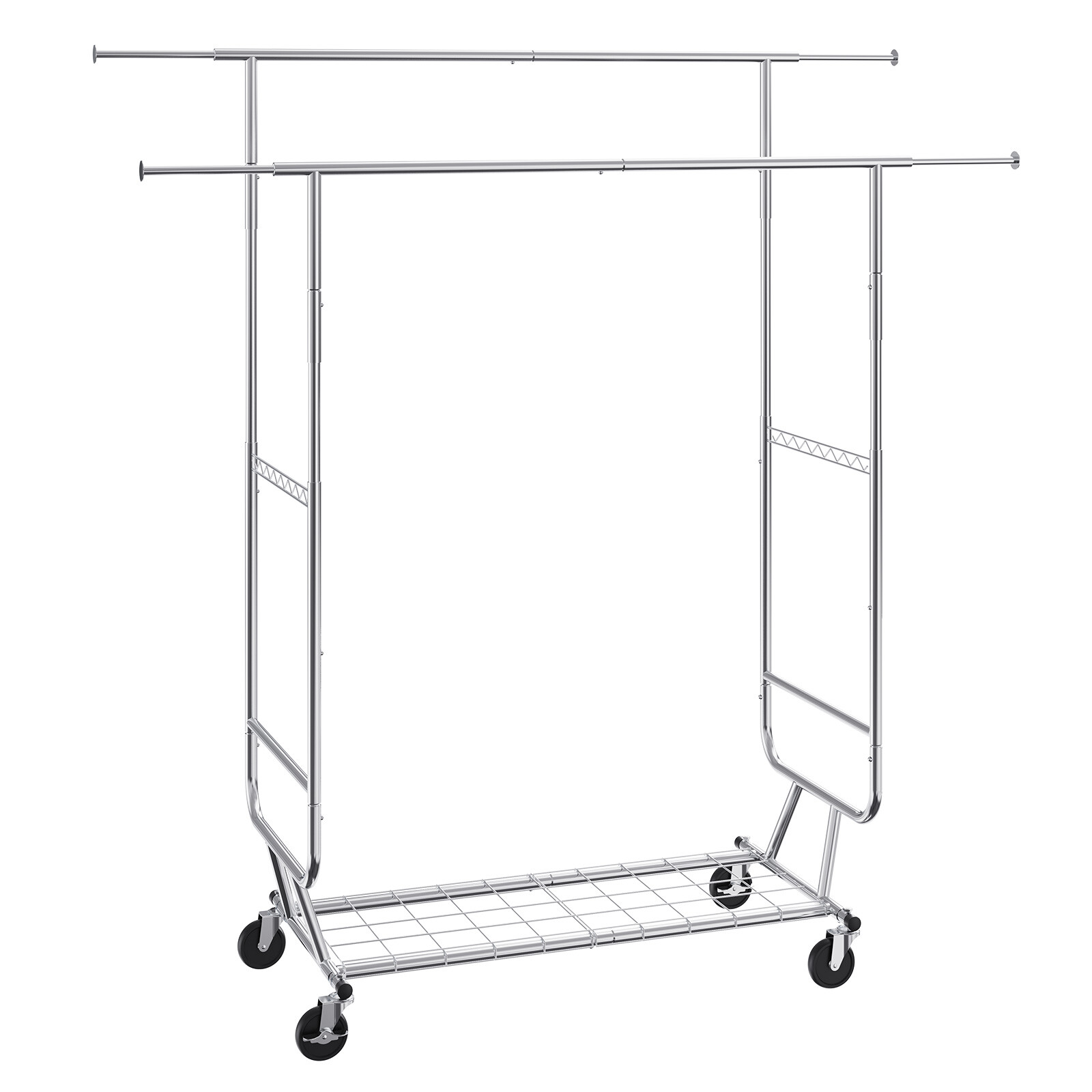 VEVOR Clothes Rack Heavy Duty Clothing Garment Rack Double Hanging Rod 600 lbs