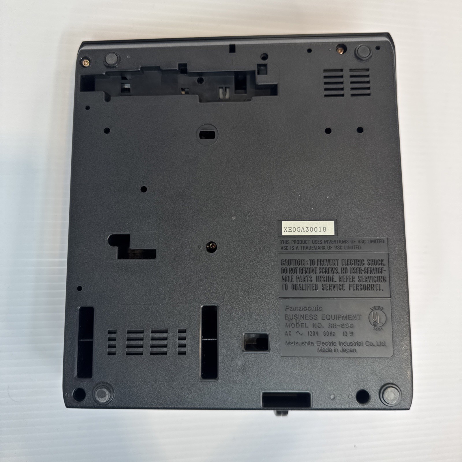 Panasonic RR-830 Desktop Cassette Transcriber Recorder *Powers On All Buttons Wk