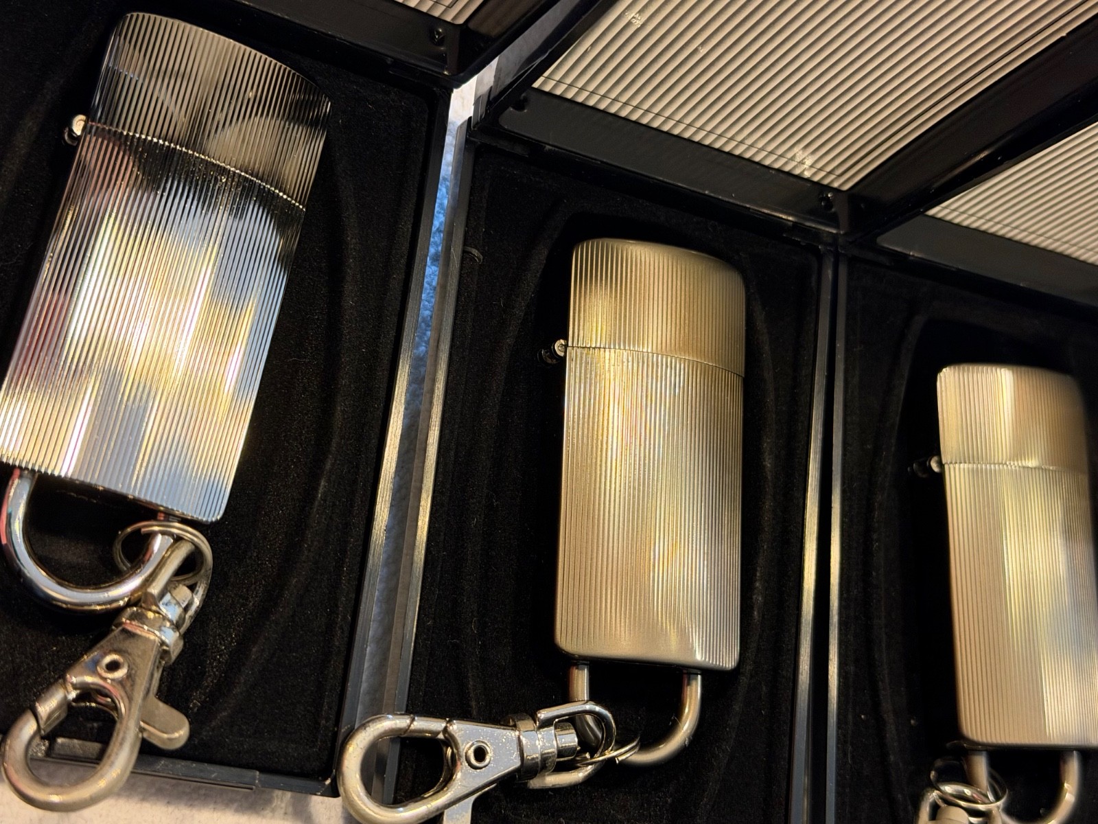 Brand New NOS Sarome Cigarette Cigar Lighter Lot Tobacciana Clip Chain Lot 12