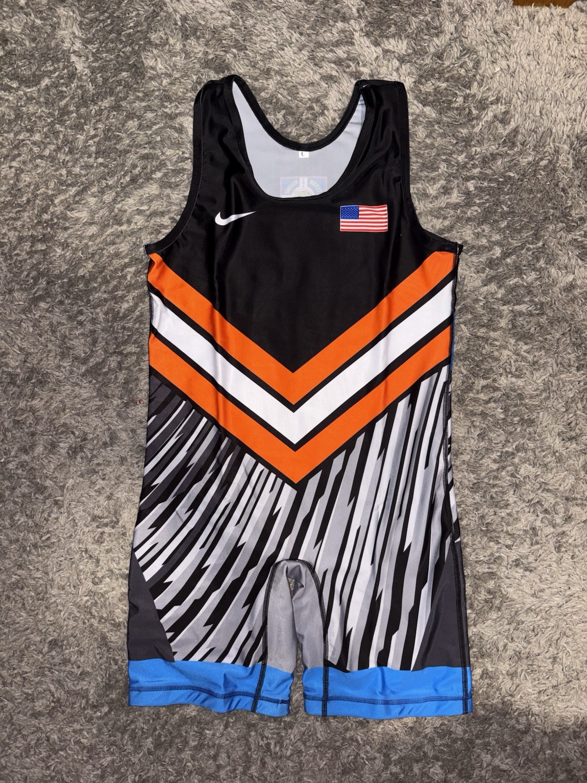 Black Oklahoma State Wrestling Singlet Adult Large