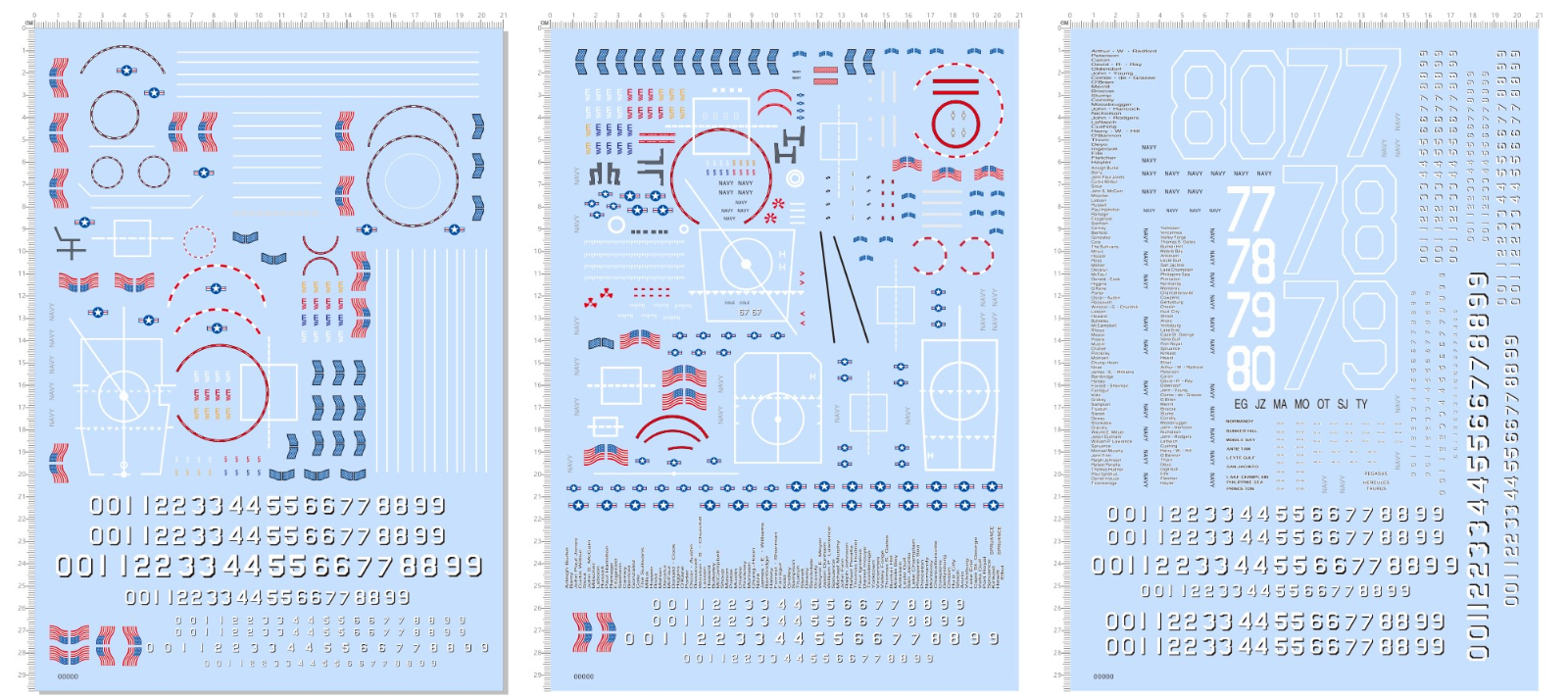 Water Slide Decal 1/350 US NAVY Modern ships 62074U