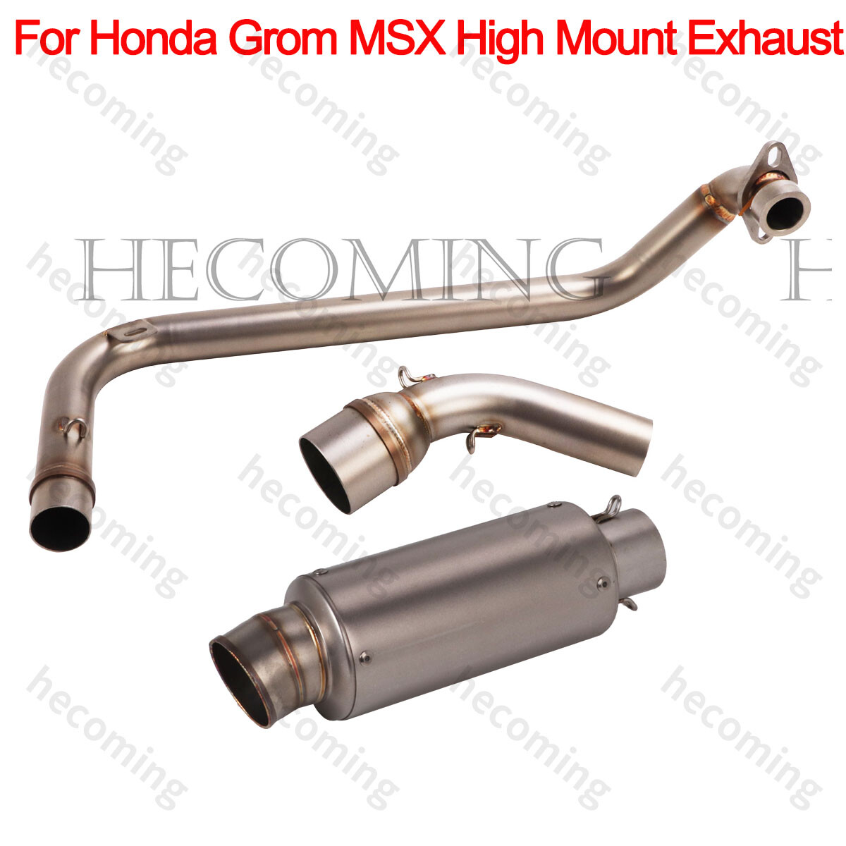 Grom High Mount Full Exhaust System For Honda Grom msx 125 Baffle Muffler 13-19