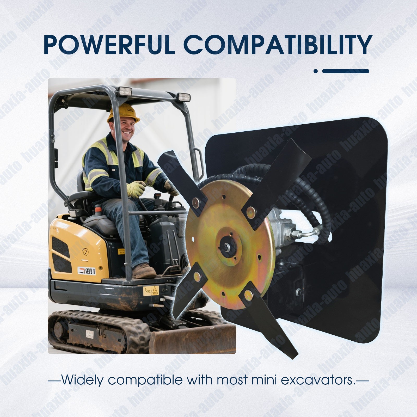 1ton-1.5ton Mini Excavator Accessories Hydraulic Grass Cutter Mower