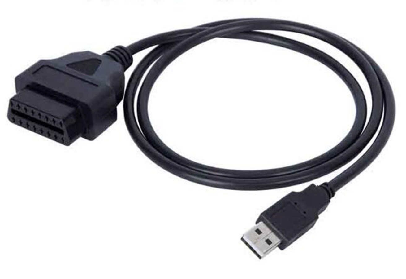 16 Pins OBD2 OBD-II to USB Female Port Charging Cable Adapter Connector B187