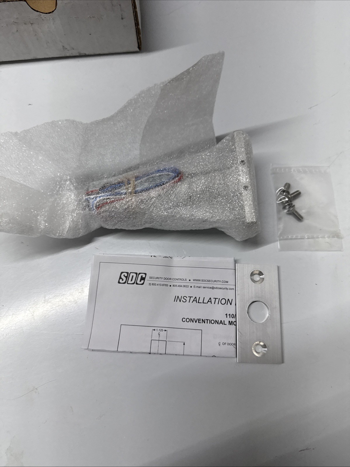 SDC 110IV Mortise Bolt Lock, 2-3/4" x 1-1/4" Face Plate, Fail Safe, Aluminum