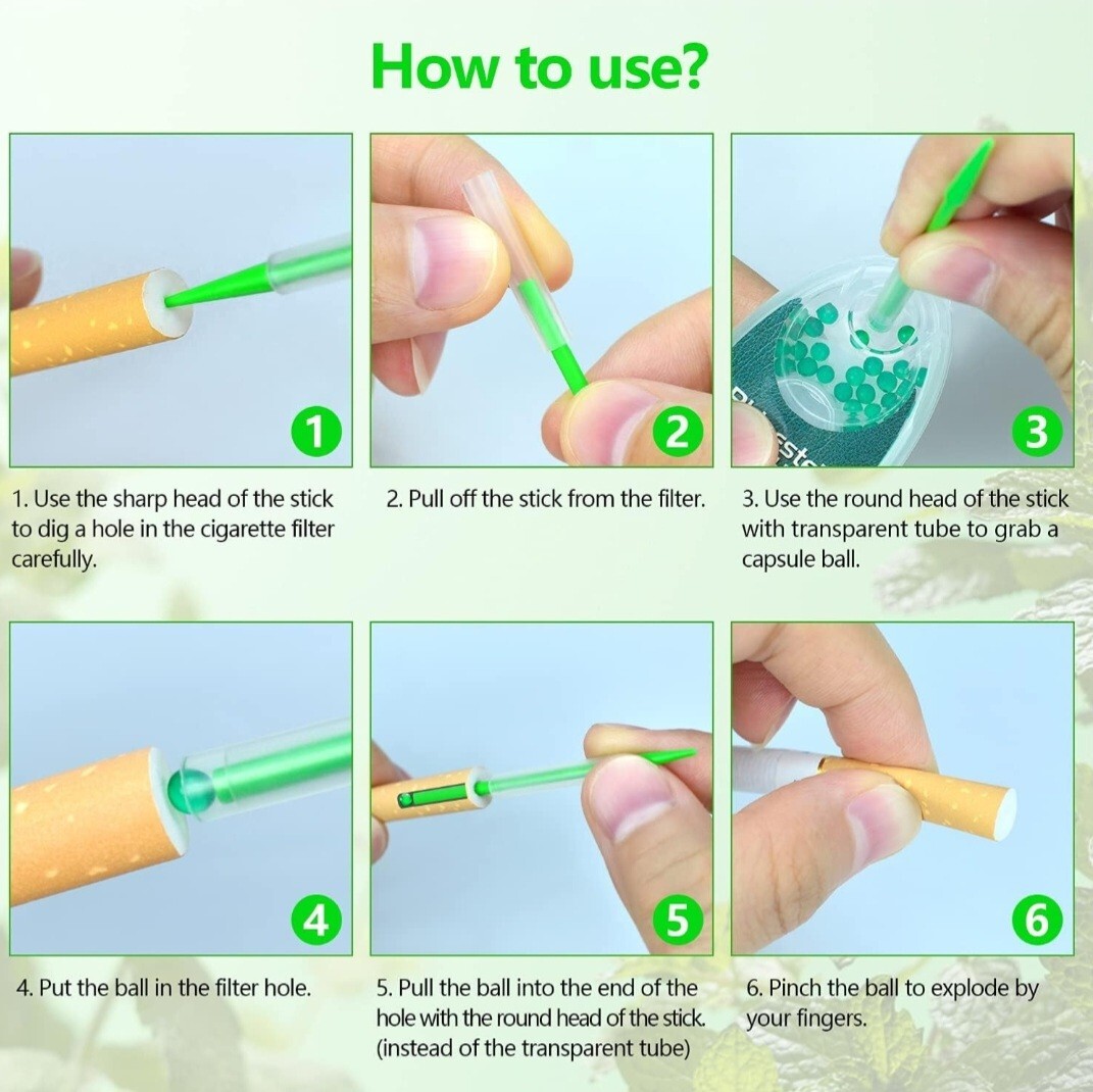 Cigarette Crush Beads Menthol Capsule (3 PACKS)