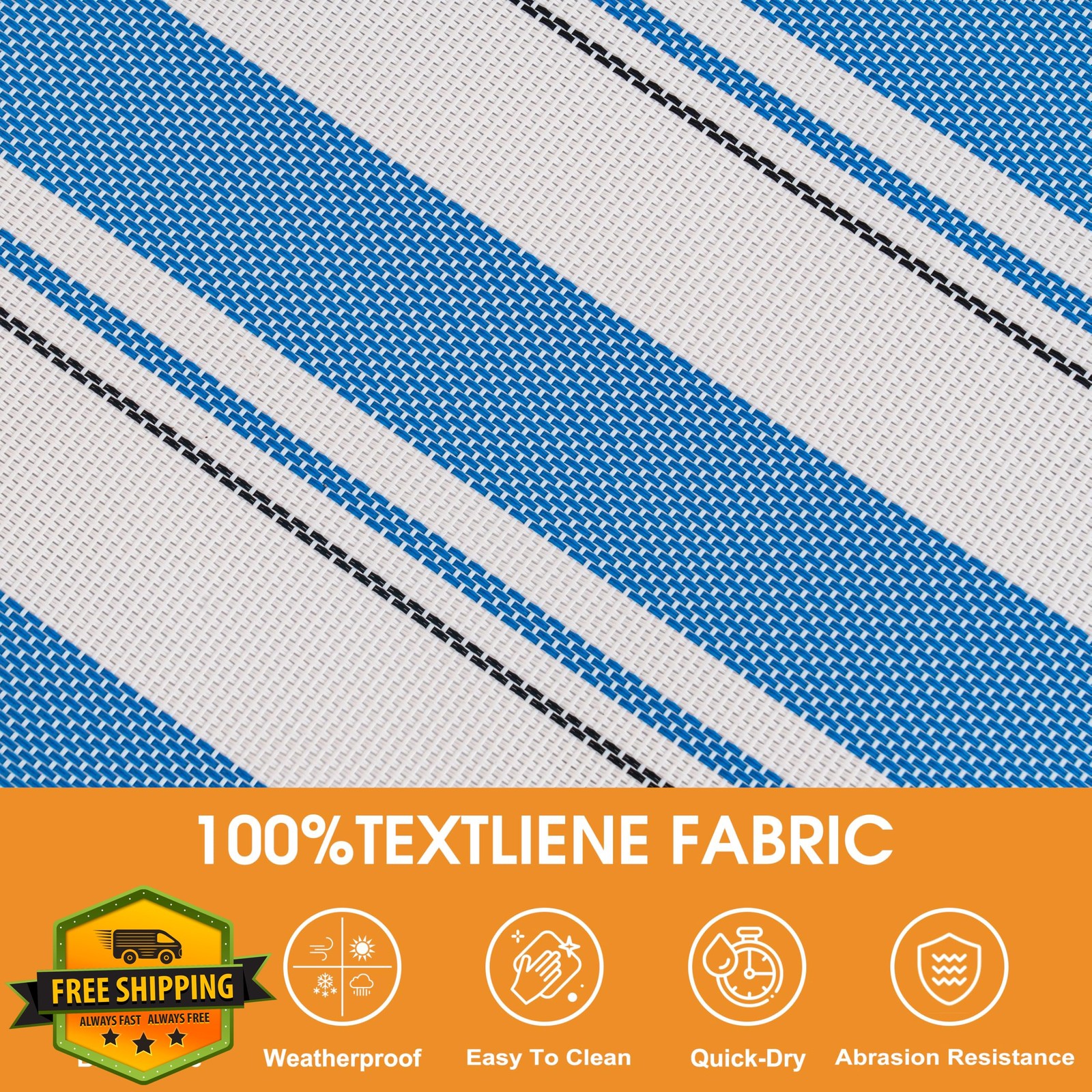 Lazy Daze Hammocks Double Quick Dry Hammock Blue Stripes 450lb