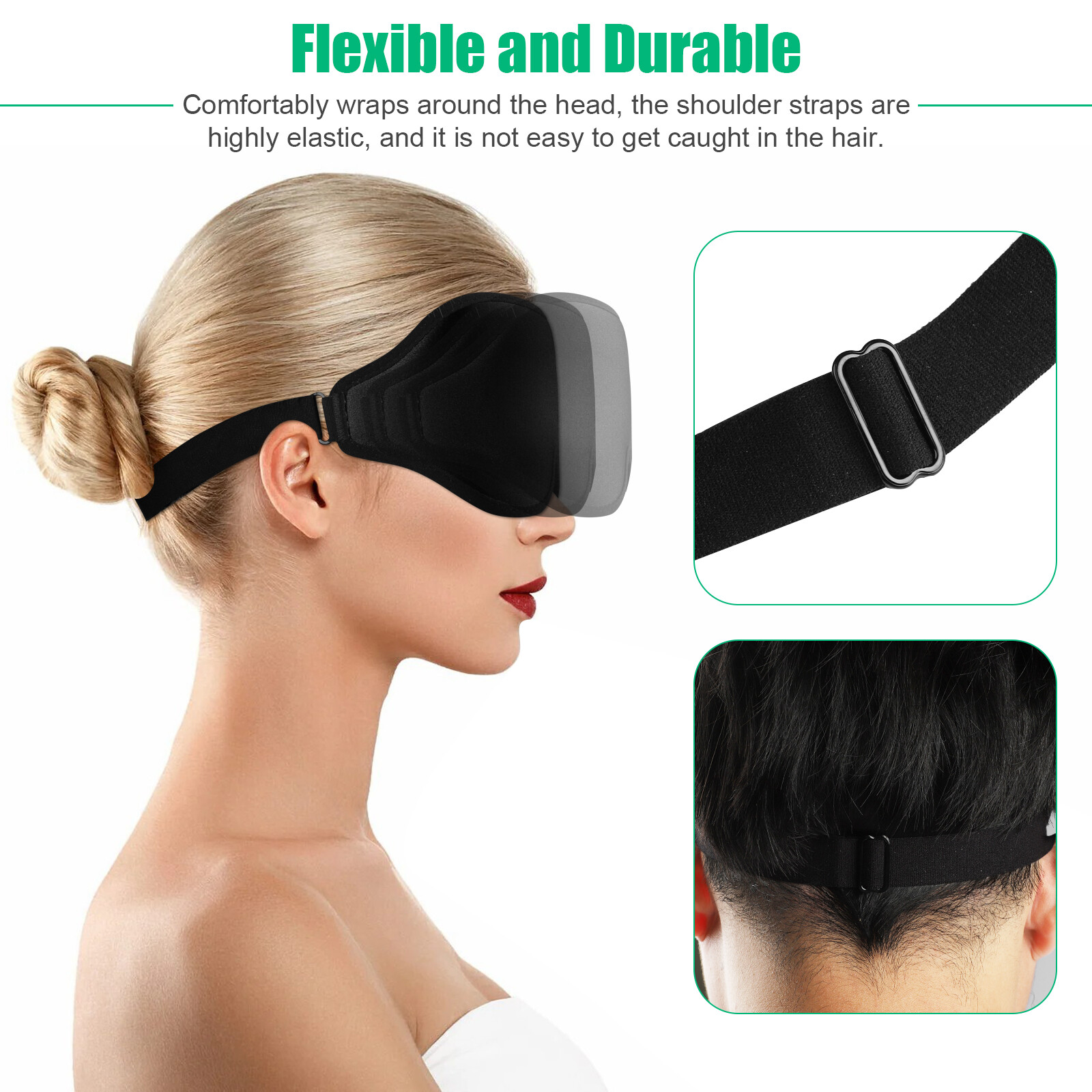 3D Travel Silk Eye Mask Sleeping Soft Padded Shade Cover Rest Relax Blindfold