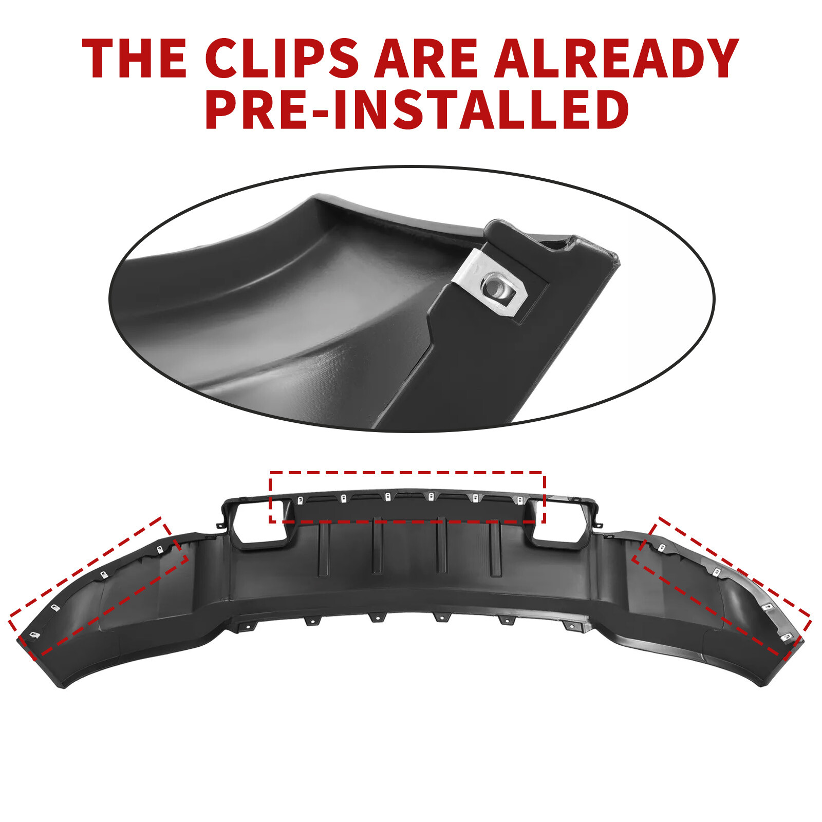 For Chevy Silverado 2500HD 3500HD 15-19 Front Deflector Bumper Valance Textured