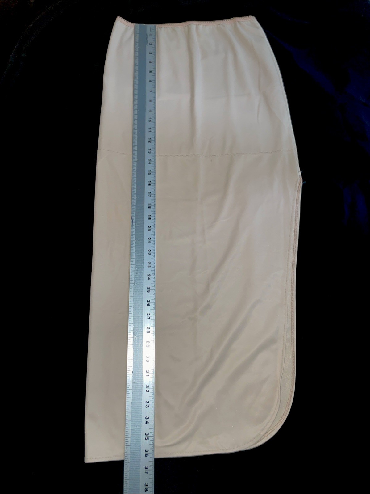 Davids Bridal Half Slip Control Top Support High Slit 7218 Beige Long Medium M