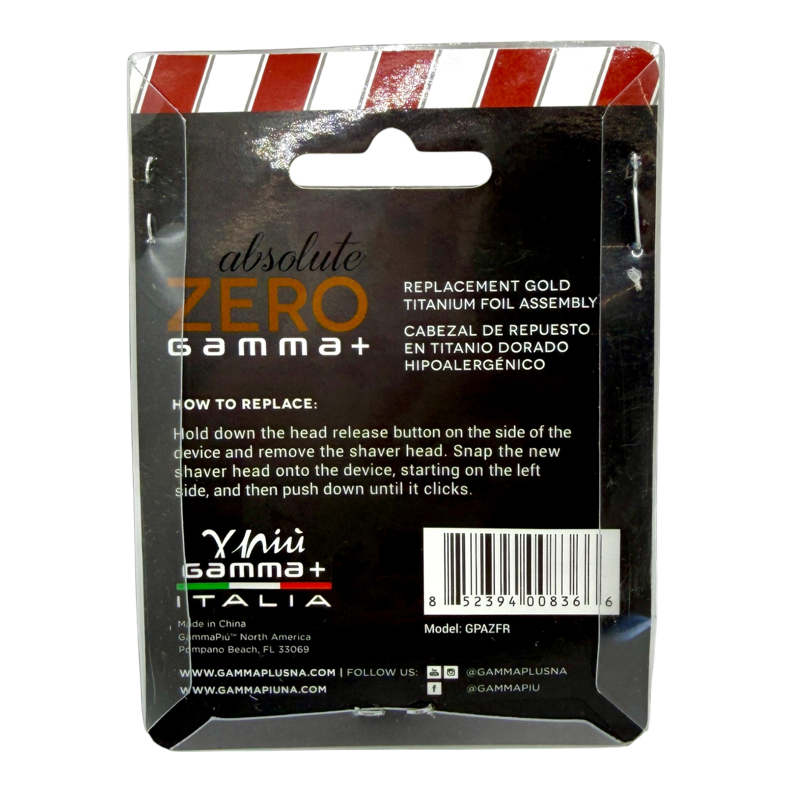 Gamma+ Absolute Zero Replacement Gold Titanium Foils – Fits Absolute Zero Shaver