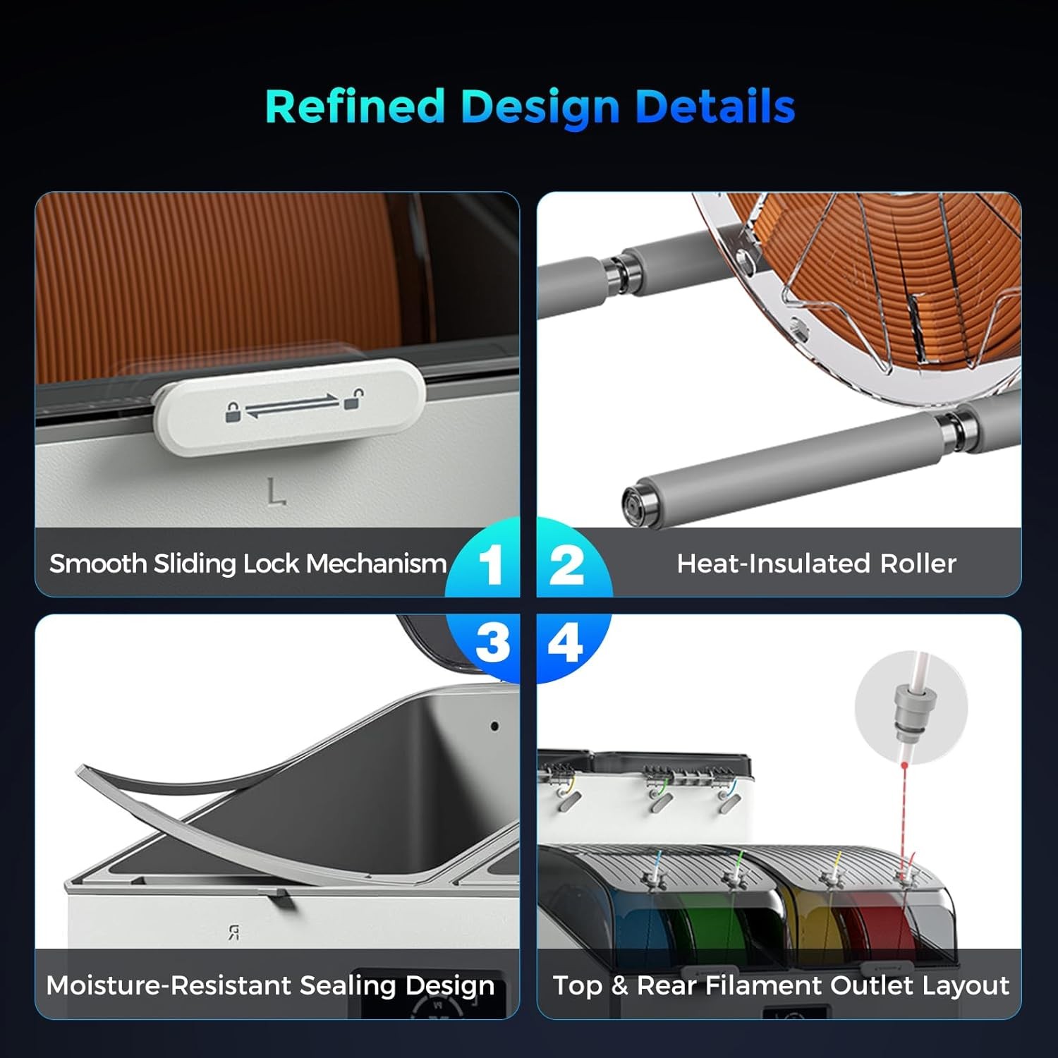 [USED]Creality Filament Dryer Space Pi X4L Filament Storage Box For 4 Spools