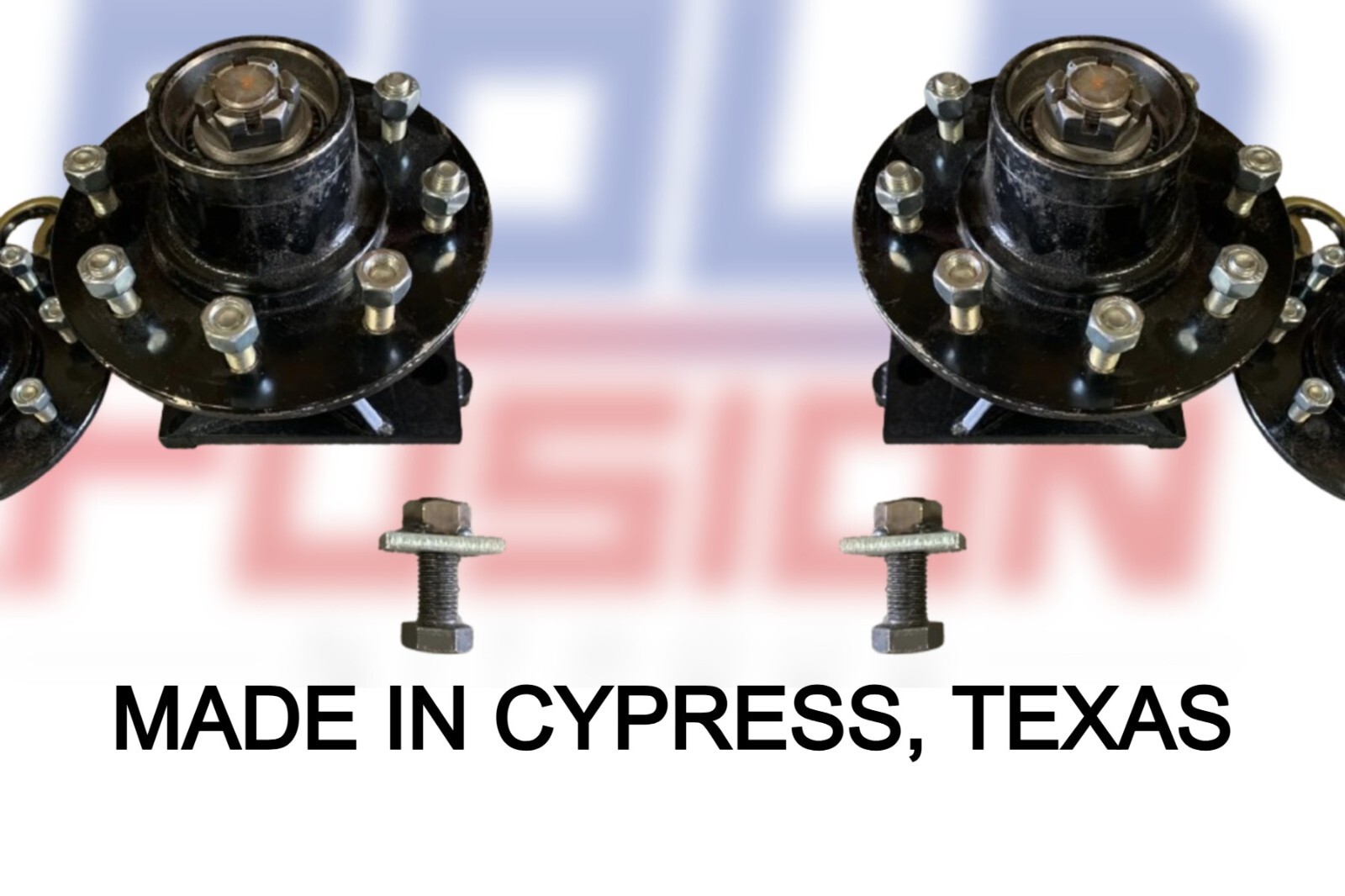 8 x 6.5 Lug 8000LB Shipping Container Wheels, Bolt-on Spindle Kit NEW