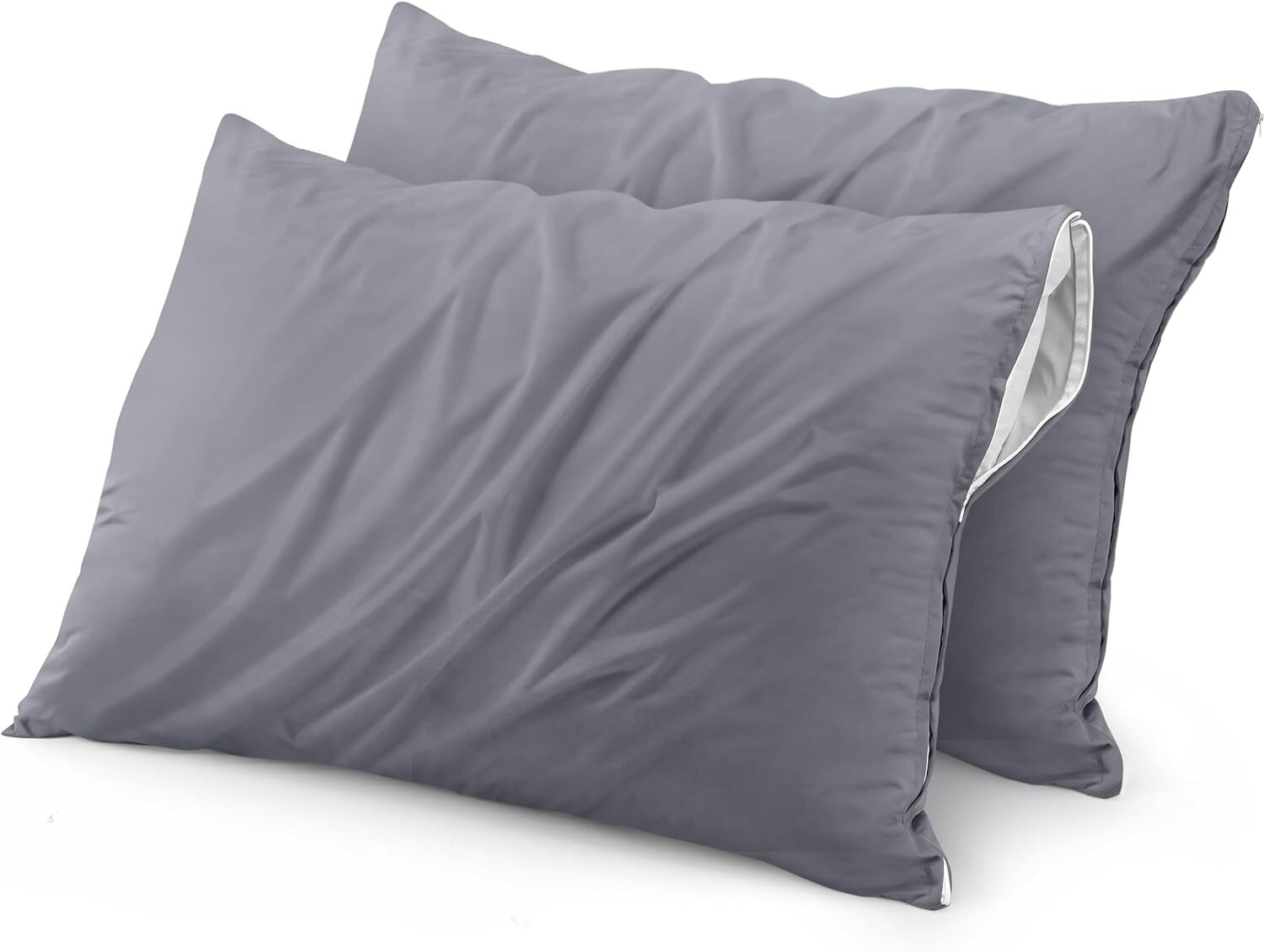 2 Pack Bed Bug Proof Zippered Pillow Encasement Waterproof Utopia Bedding