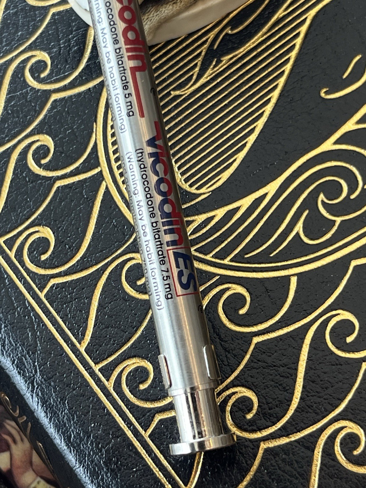 DRUG REP PEN - VICODIN "NAIL" - METAL NARCOTIC RARE Vicodin ES Look 👀 RARE