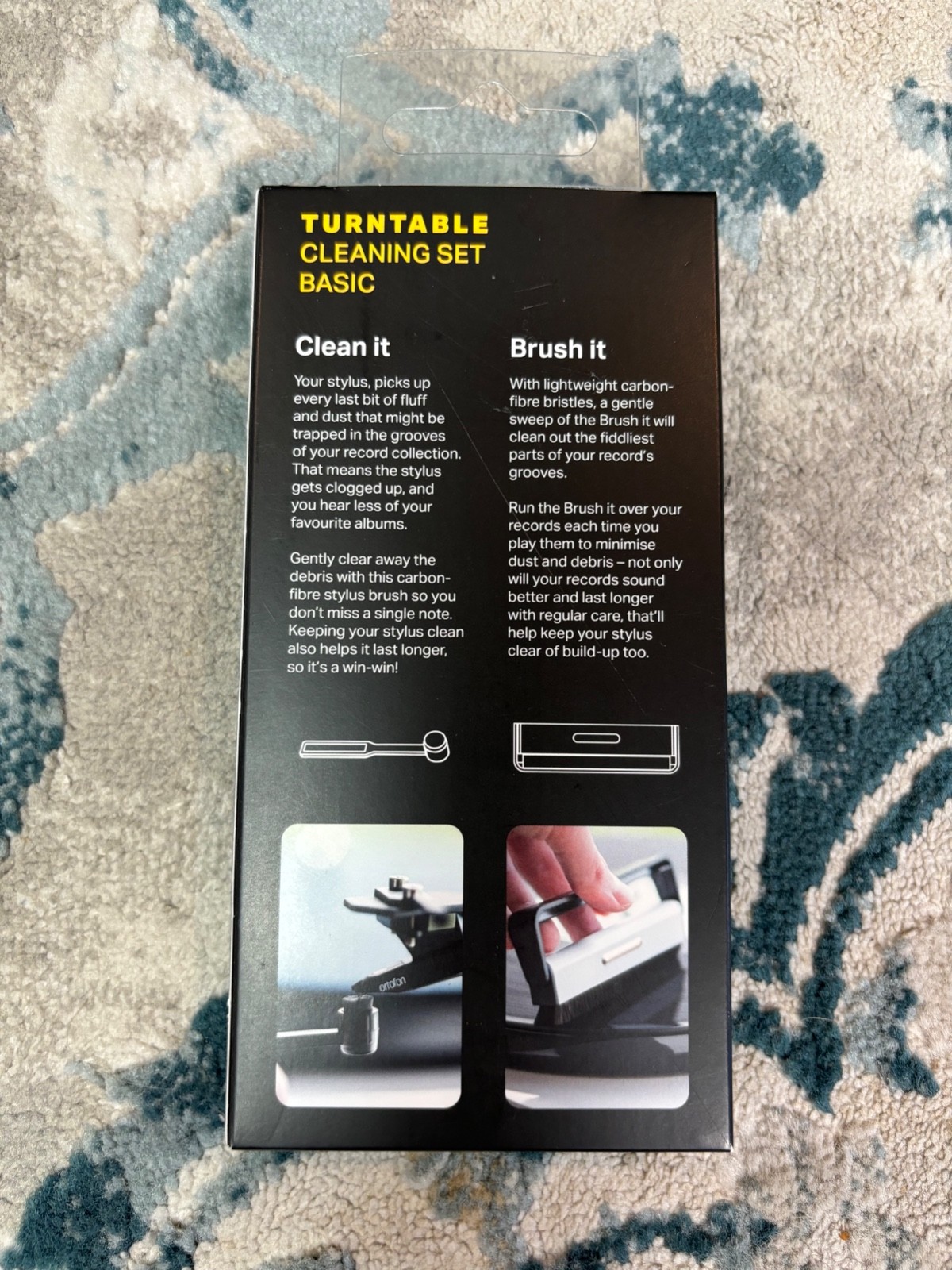 Pro-Ject Turntable Cleaning Set Basic - Record Brush & Stylus Brush - NEW