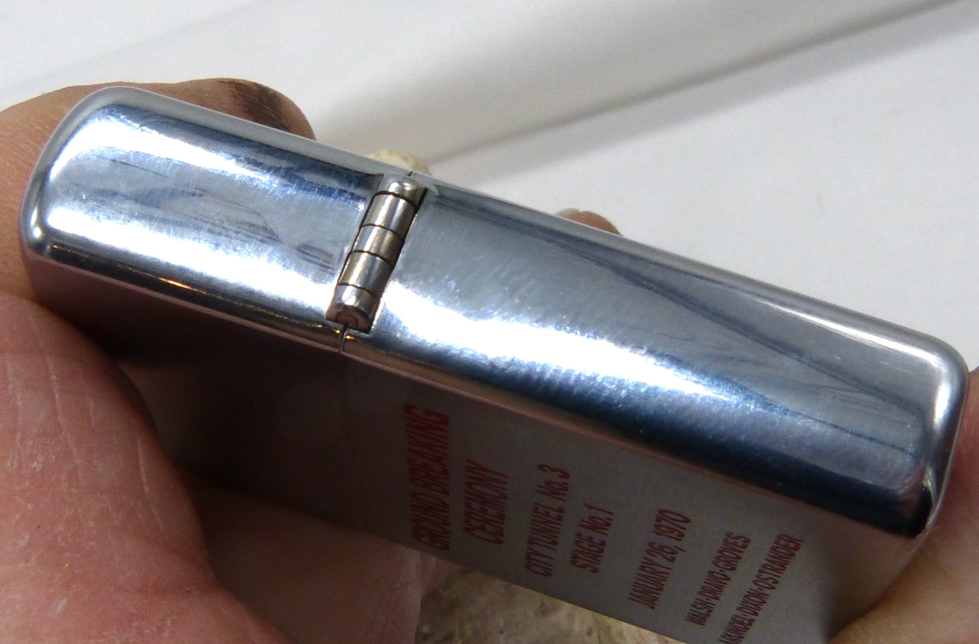 Vintage Unfired 1969 Zippo Lighter Ground Breaking NYC Water Tunnel No 3 1970