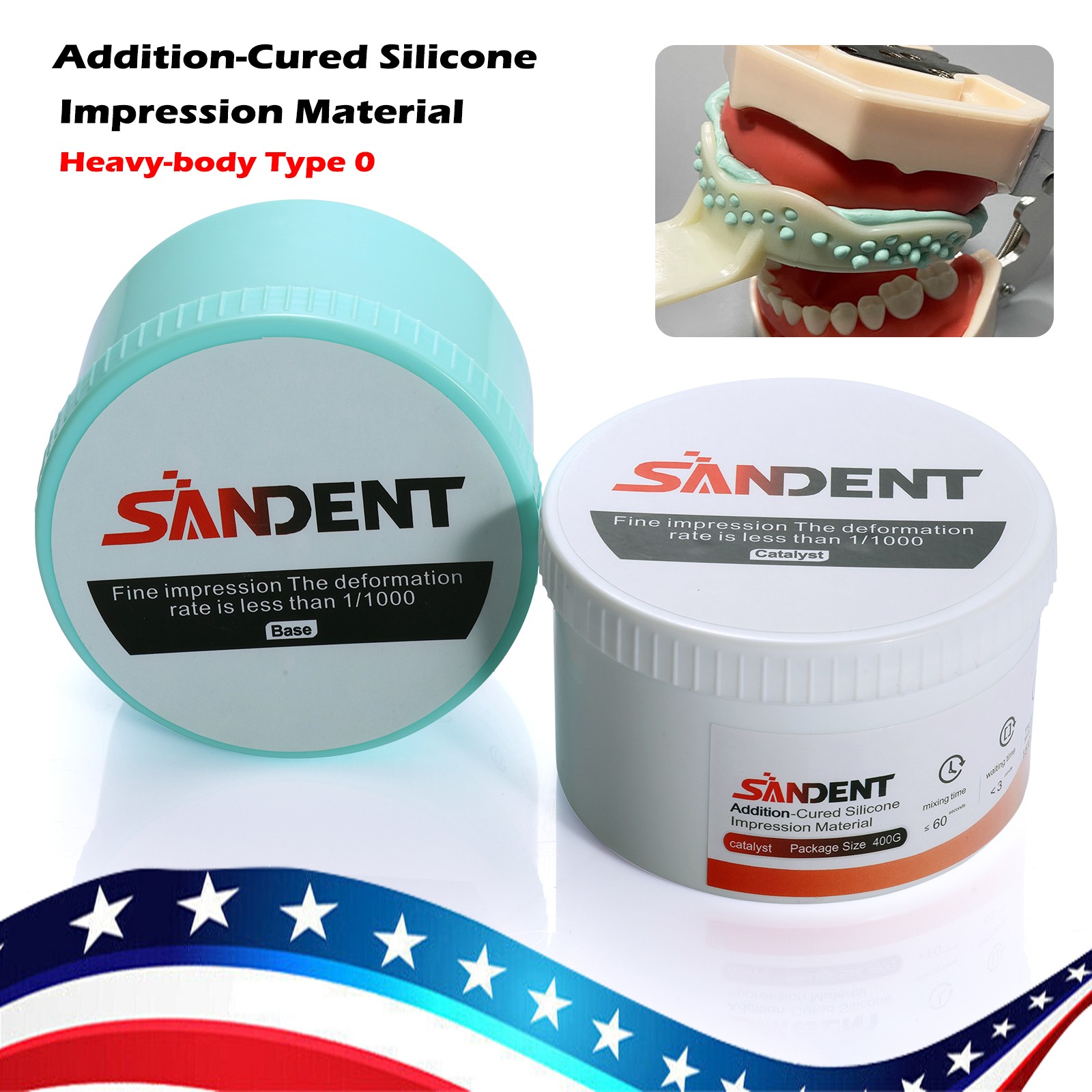 Dental Putty Fast Set PVS VPS Impression Material Silicon Base+Catalystst