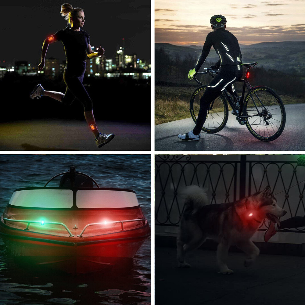 LED Night Safety Light Clip On Strobe Running Lights For Cycling Walking Warning