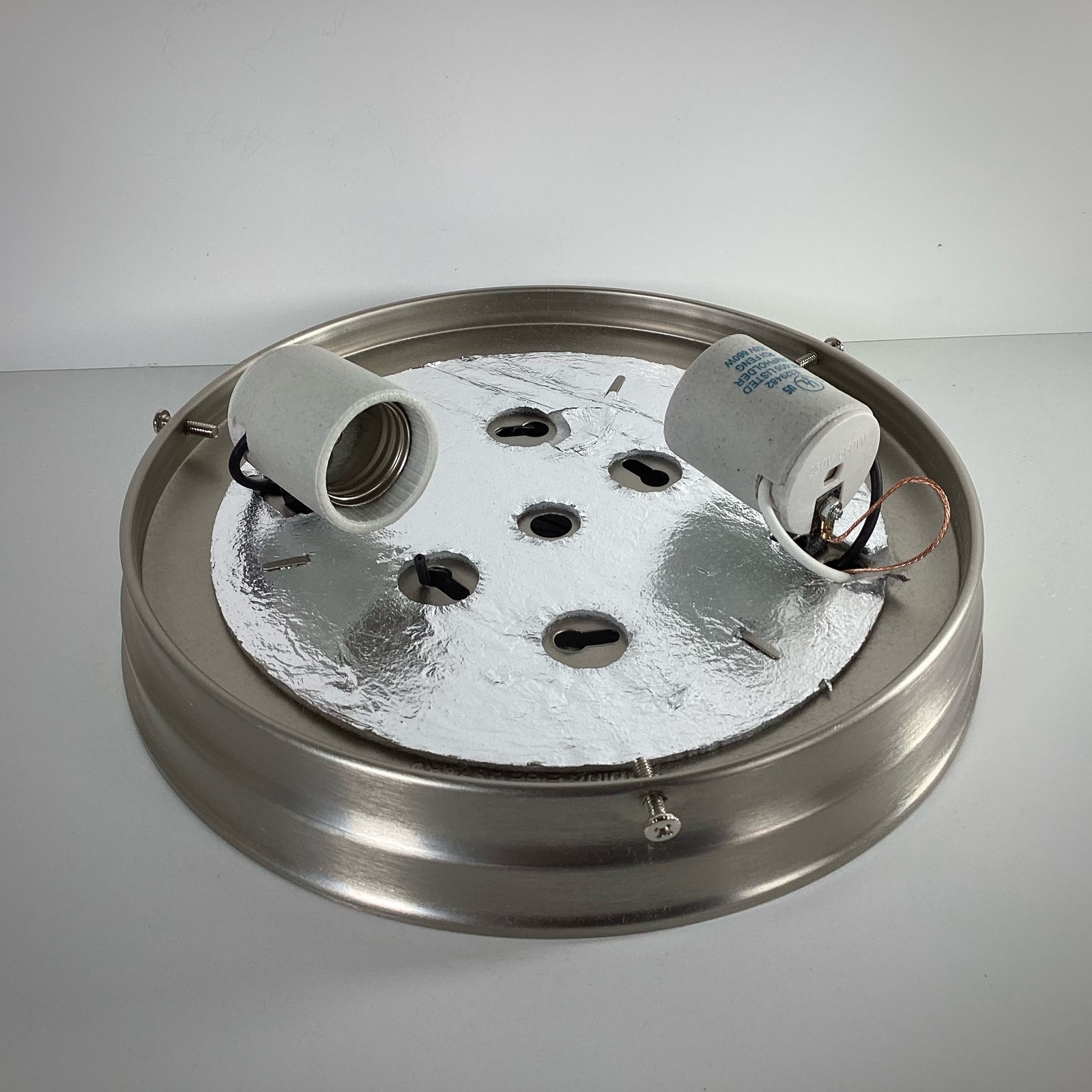 8 Inch Flush Mount Pan Fixture Fitter / Shade Holder / Base