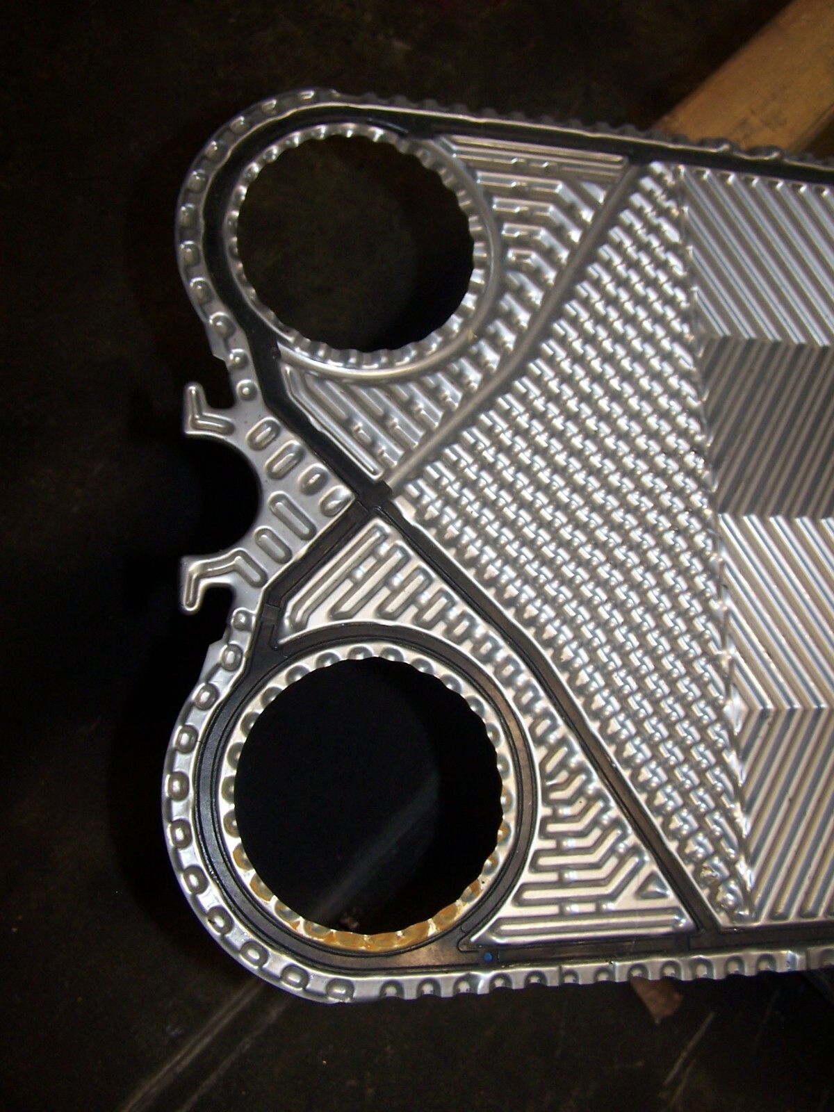 NEW 55" LONG X 16-3/4" WIDE HEAT EXCHANGER PLATE 4-1/2" HOLES WITH GASKET