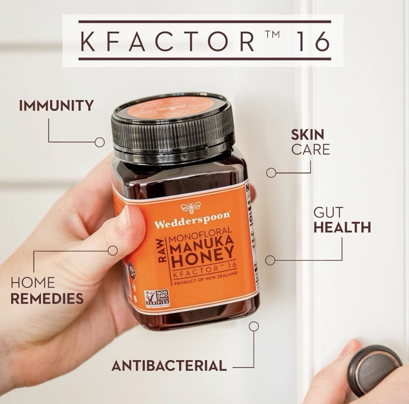 Wedderspoon, Raw Monofloral Manuka Honey, KFactor 16, 8.8 oz (250g) BB MAR 2028+