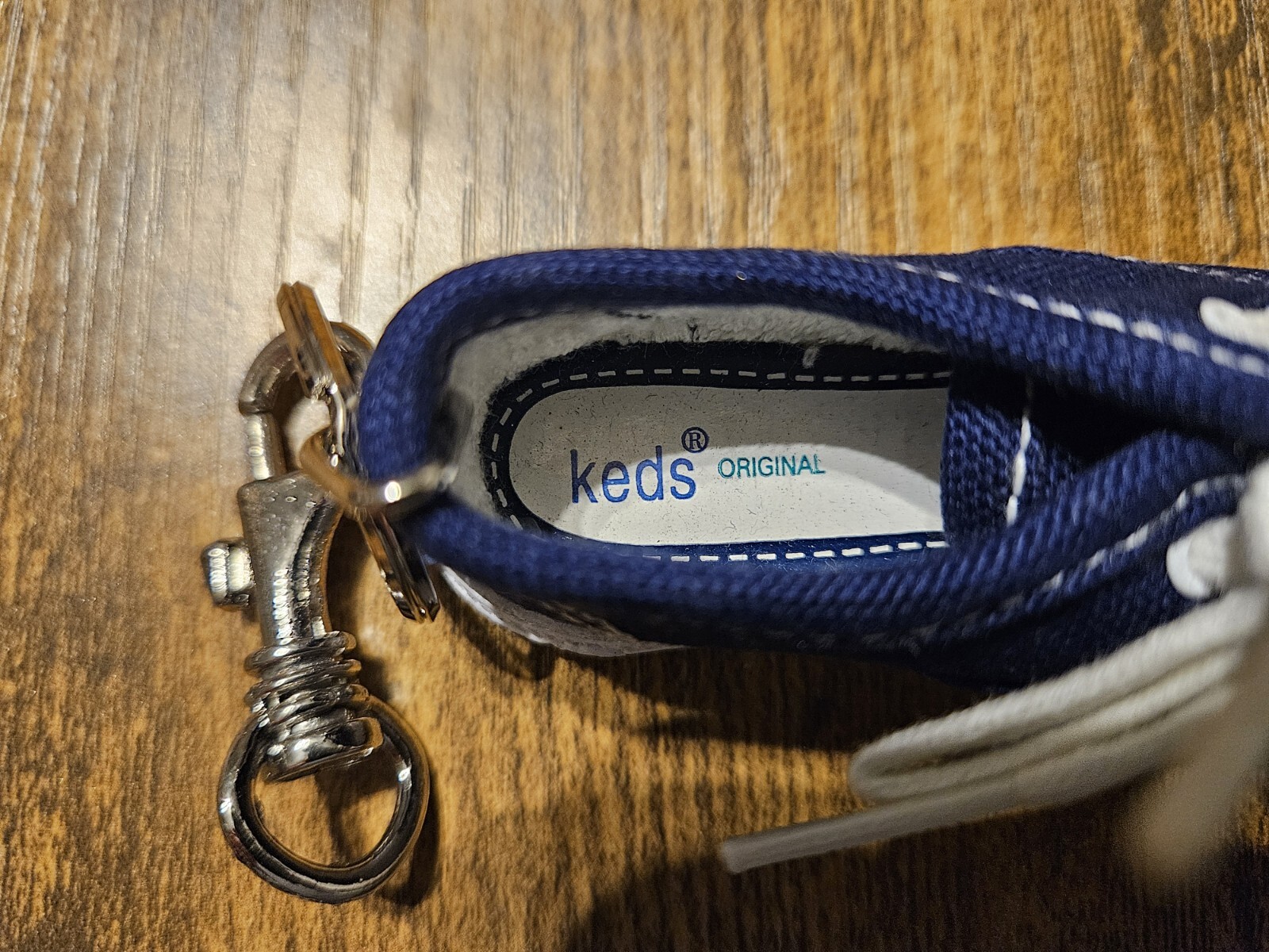 New - KEDS Original Blue Sneaker Shoe Keychain Bag Hanger 3-3/4" Long 👟