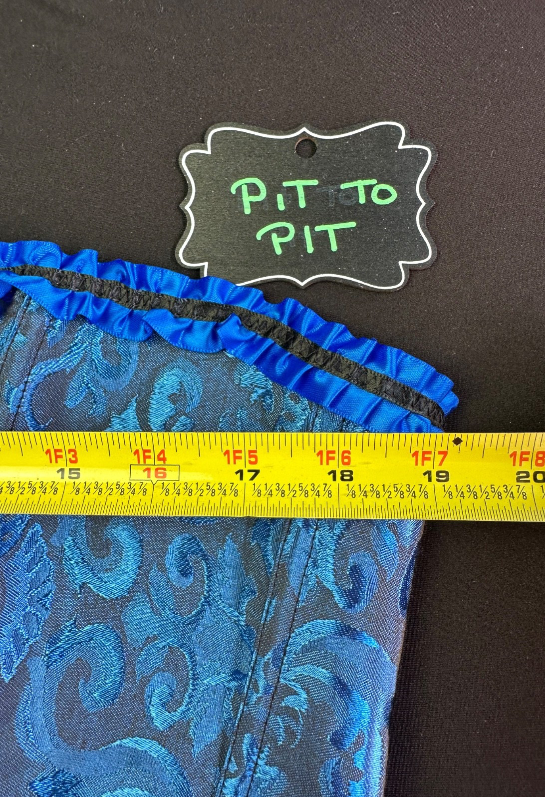 Blue Lace Corset Top XXL Lace Up Whimsigoth Renaissance Vamp Witchy Bustier Goth