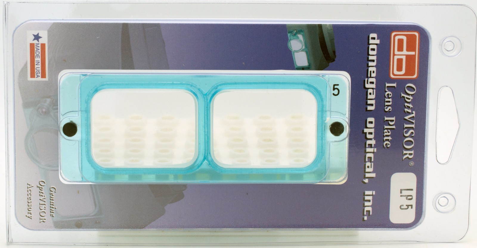 Donegan LP-5 OptiVisor® Glass Lens Plate, 2.5X Magnification at 8" Focal Length