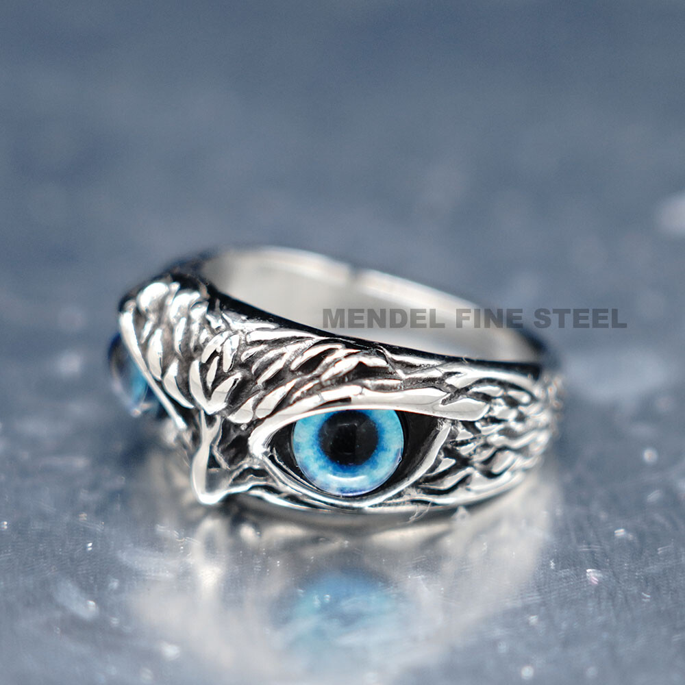 MENDEL Womens Cute Owl Bird Ring Stainless Steel For Women Teen Girls Size 5-9