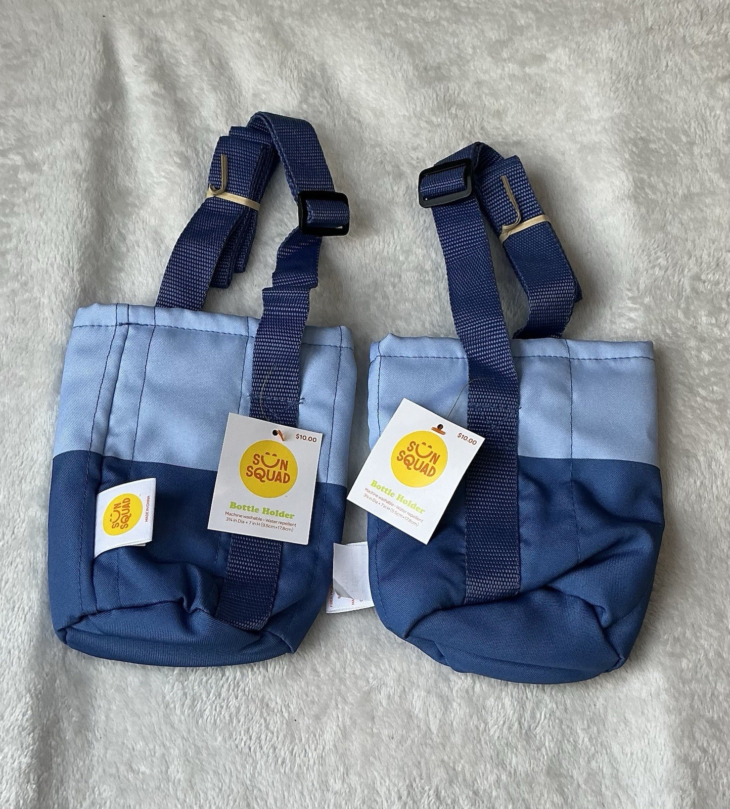 2 Sun Squad Bottle Holder Water Repellent Insulated Drink Carrier Tote Pouch Bag