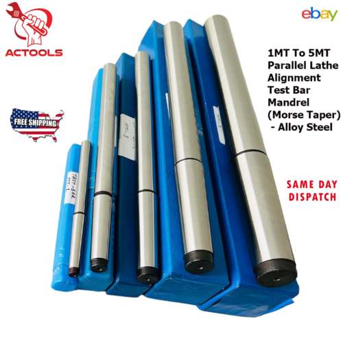 Lathe Alignment Test Bar Shank Size 1MT, 2MT, 3MT, 4MT, 5MT USA ACTOOLS