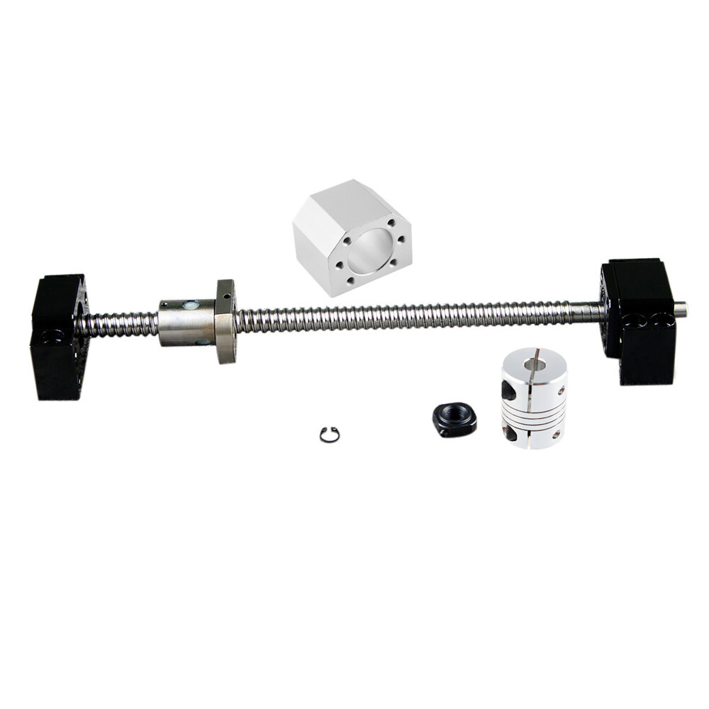 2PCS L200mm~1700mm HGR20 Linear Guide Rail Kt+SFU1605 BallScrew BK/BF12 Set CNC