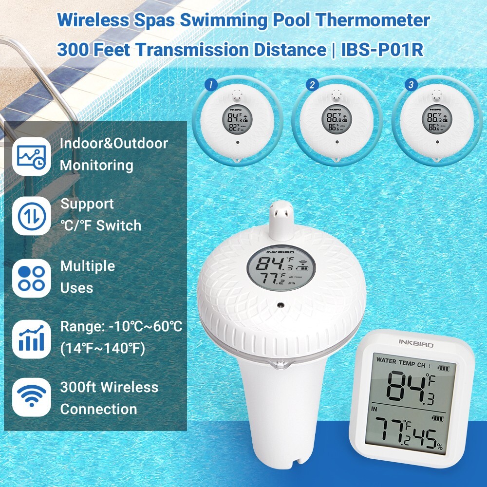Wireless Pool Thermometer Spa Temperature Gauge Tester Swimming Pond Waterproof