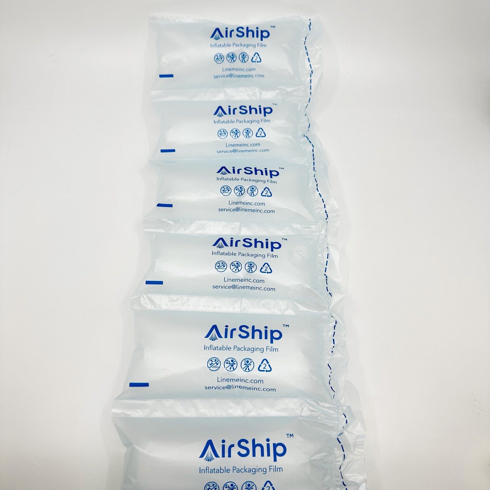 AIRSHIP® Air Pillow Film Bubble Cushion Roll for Packaging 2300ft 8"x4" 7000pcs