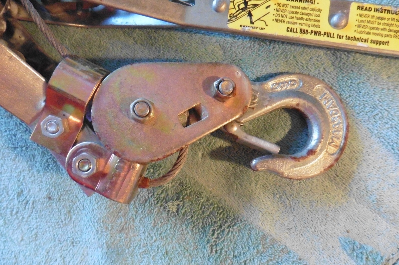 Maasdam Pow'R Pull Web Strap Puller Steel 2 Ton Cap. 144SB-6 Come-along