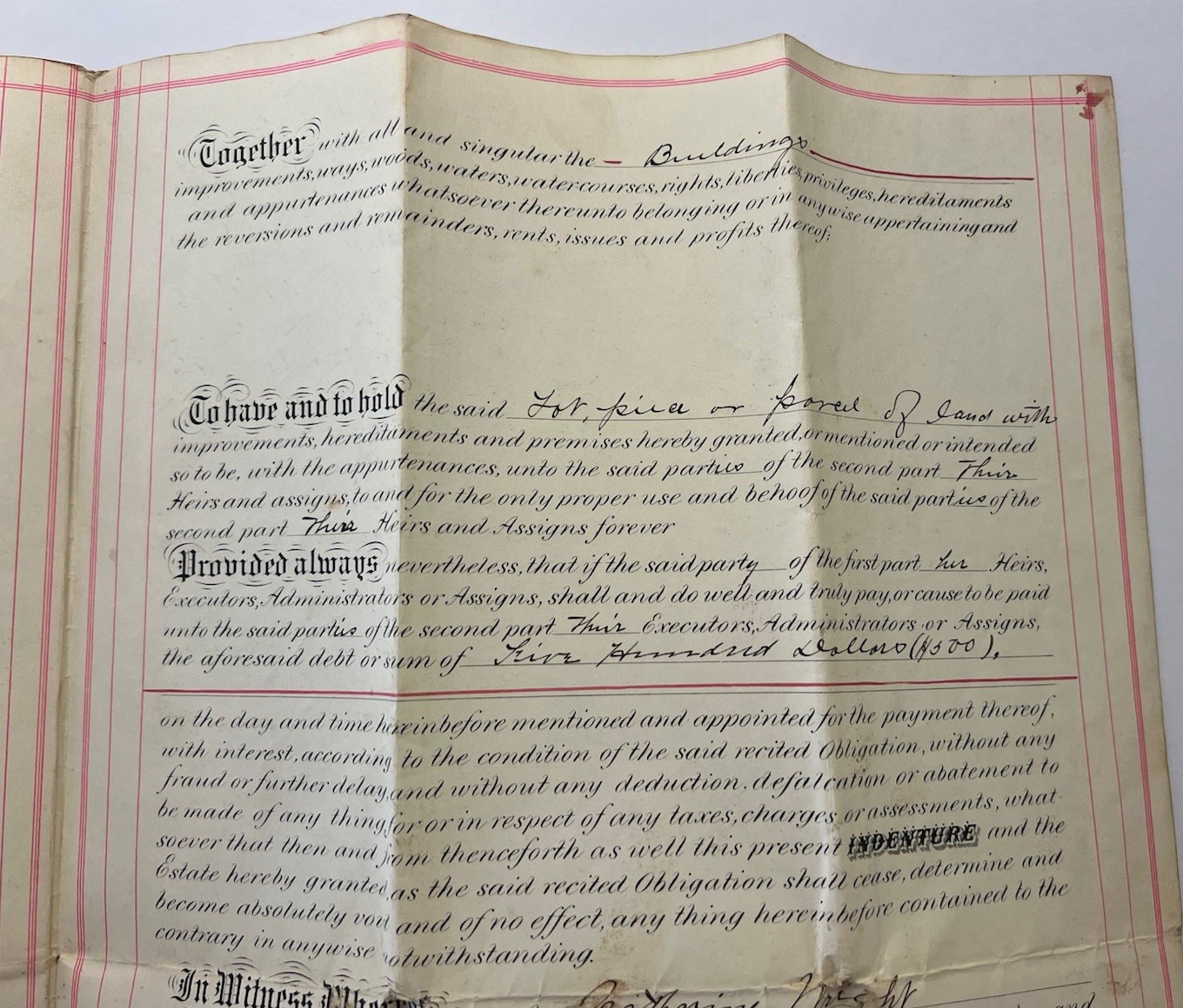 Antique 1865 Deed, 1899 Deed & Mortgage, and 1906 Mortgage Documents - Delaware