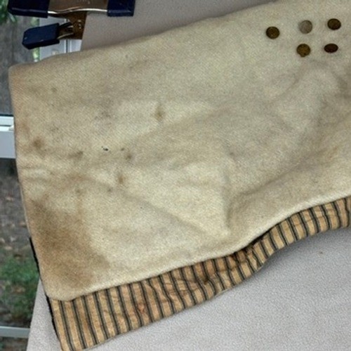 Crow Native American Wool Camp Dress Copper Buttons Parfleche Belt Antique 1890s