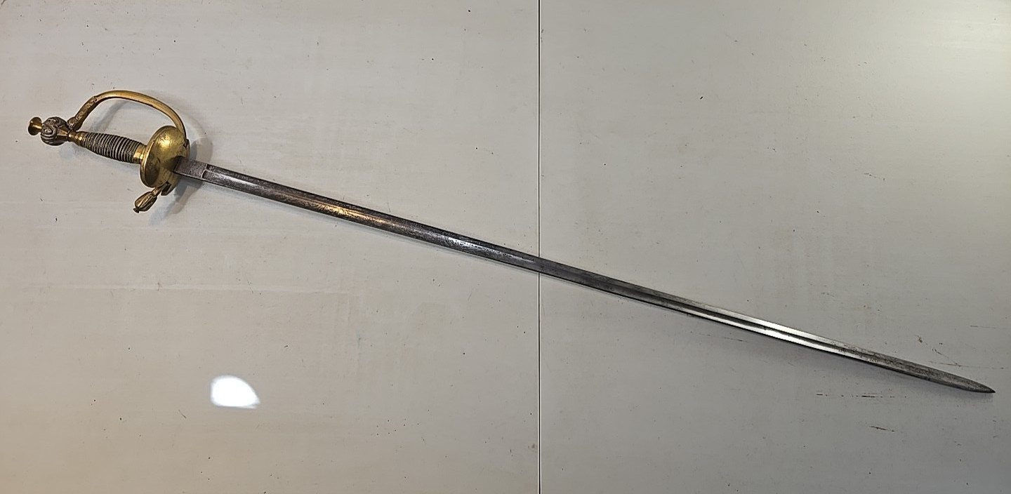 Pre-WWI German Prussian Court Degen Officers Sword - Samuel Hoppe - Etched