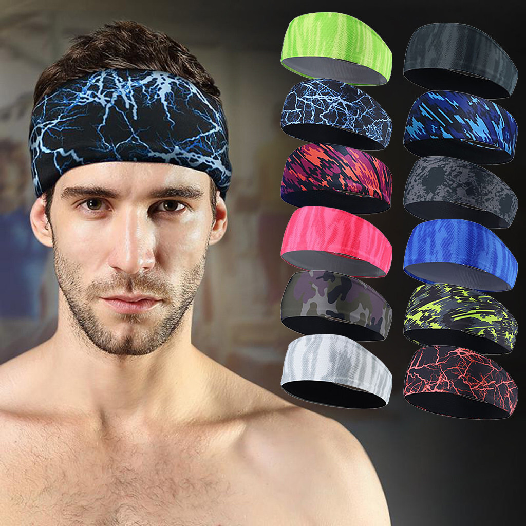 Non Slip Sports Headband for Women Men Moisture Wicking Sweat Stretch Hair Band