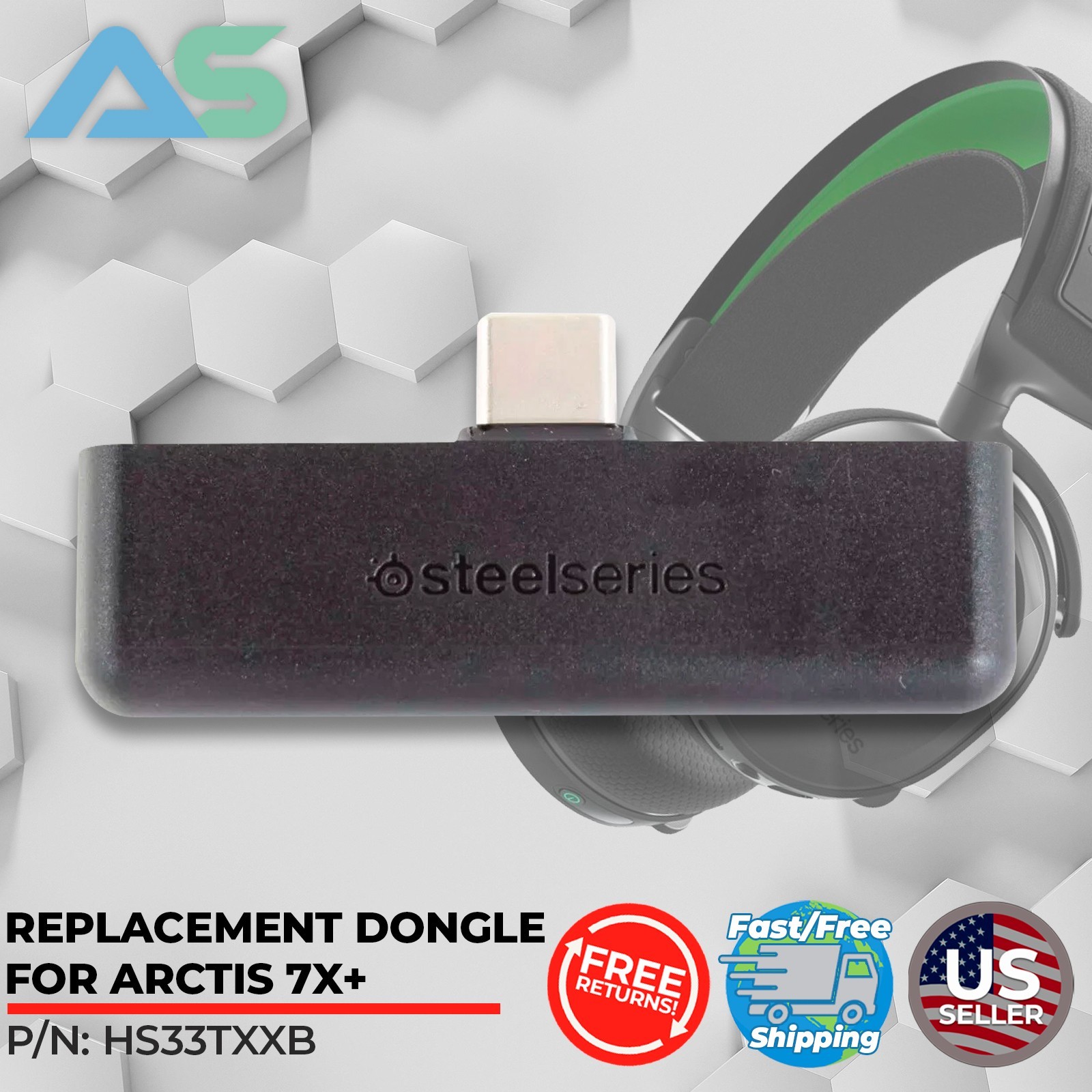 Genuine OEM Steelseries USB Type C Dongle MPN: HS33TXXB For Arctis 7X+ Plus