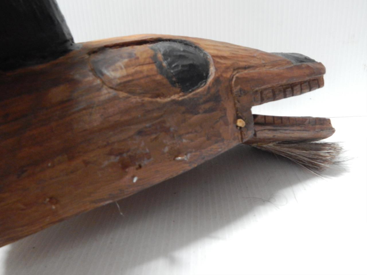 ANTIQUE c1890-1920s NW COAST ALASKA INDIAN ARTICULATED DEER MASK - XLNT!