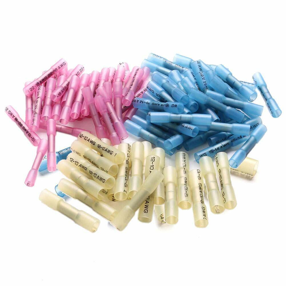 1000PCS Heat Shrink But Connectors Waterproof Electrical Wire Marine Butt Splice